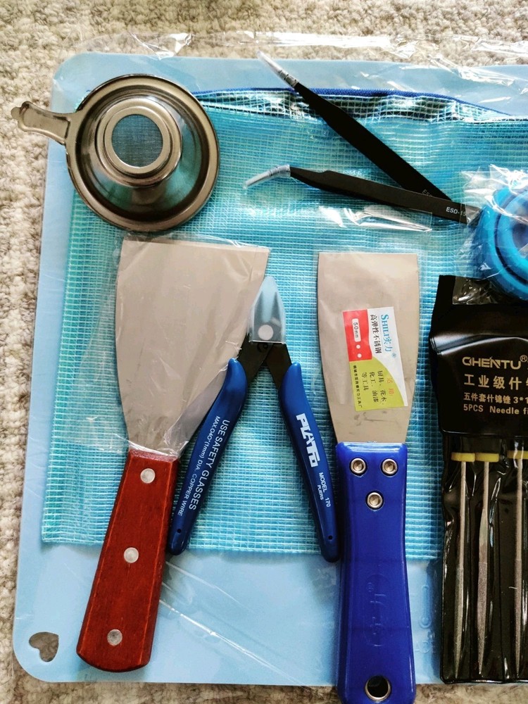 Resin 3D Printer Tool Kit Clean Basic Tools with Plier, File, Tweezer ETC