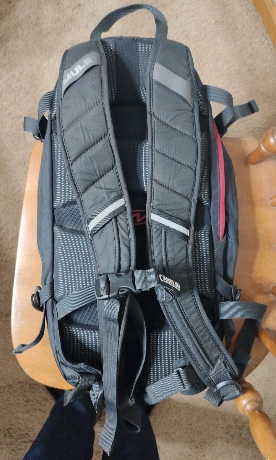 Camelbak M.U.L.E. Hiking Bikinig Camping Backpack Black No Bladder Locks Zippers