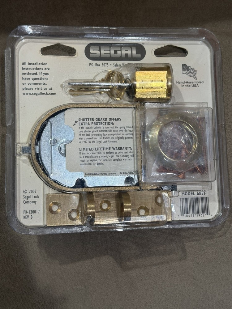 Segal Model 687/688 Solid Bronze Double Cylinder Deadbolt – Maximum Security NEW