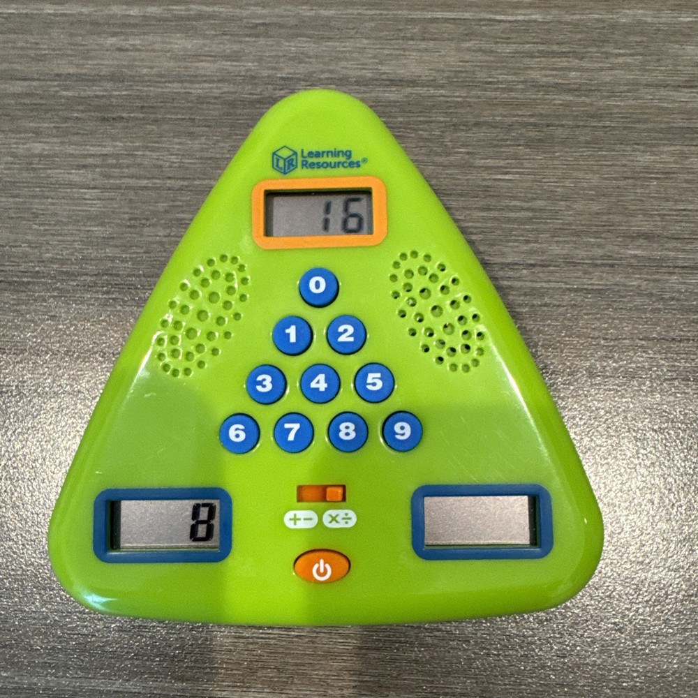 LEARNING RESOURCES MINUTE MATH ELECTRONIC FLASH CARD ADD SUBTRACT MULTIPLICATION