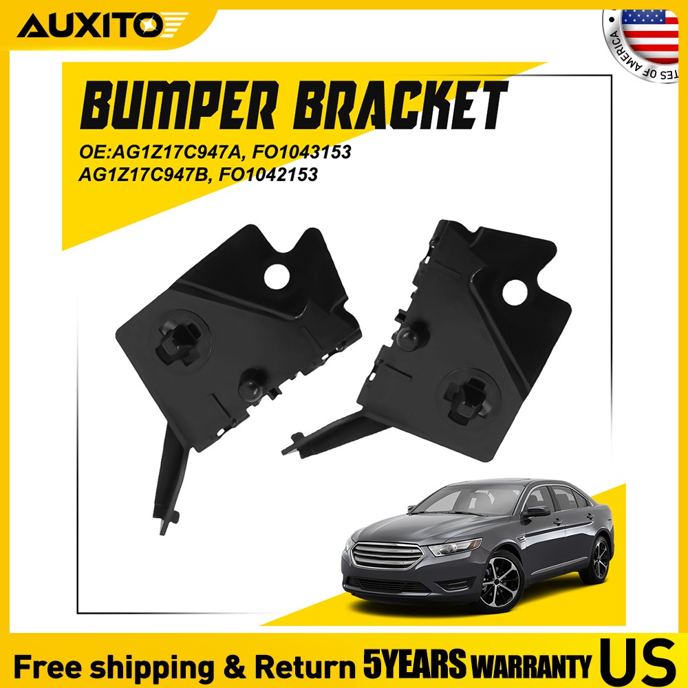 FRONT DRIVER & PASSENGER SET BUMPER SUPPORT BRACKETS FITS 2010-2019 FORD TAURUS