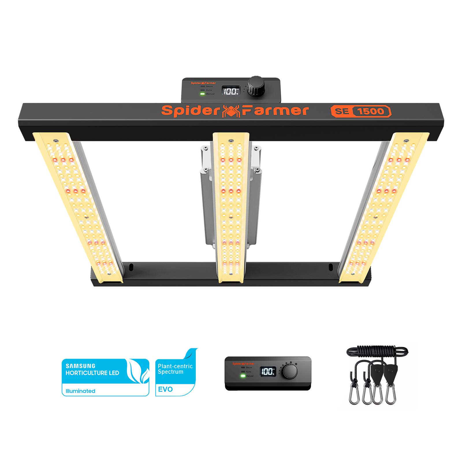 Spider Farmer Led Grow Light SE1500 150W High Efficacy Samsung LM3 Full Spectrum