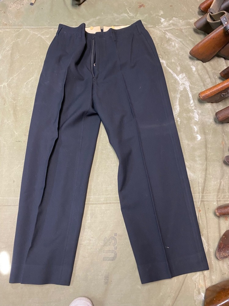 ORIGINAL WWII US NAVY OFFICER DRESS "BLUES" TROUSERS PANTS-MEDIUM 34 WAIST