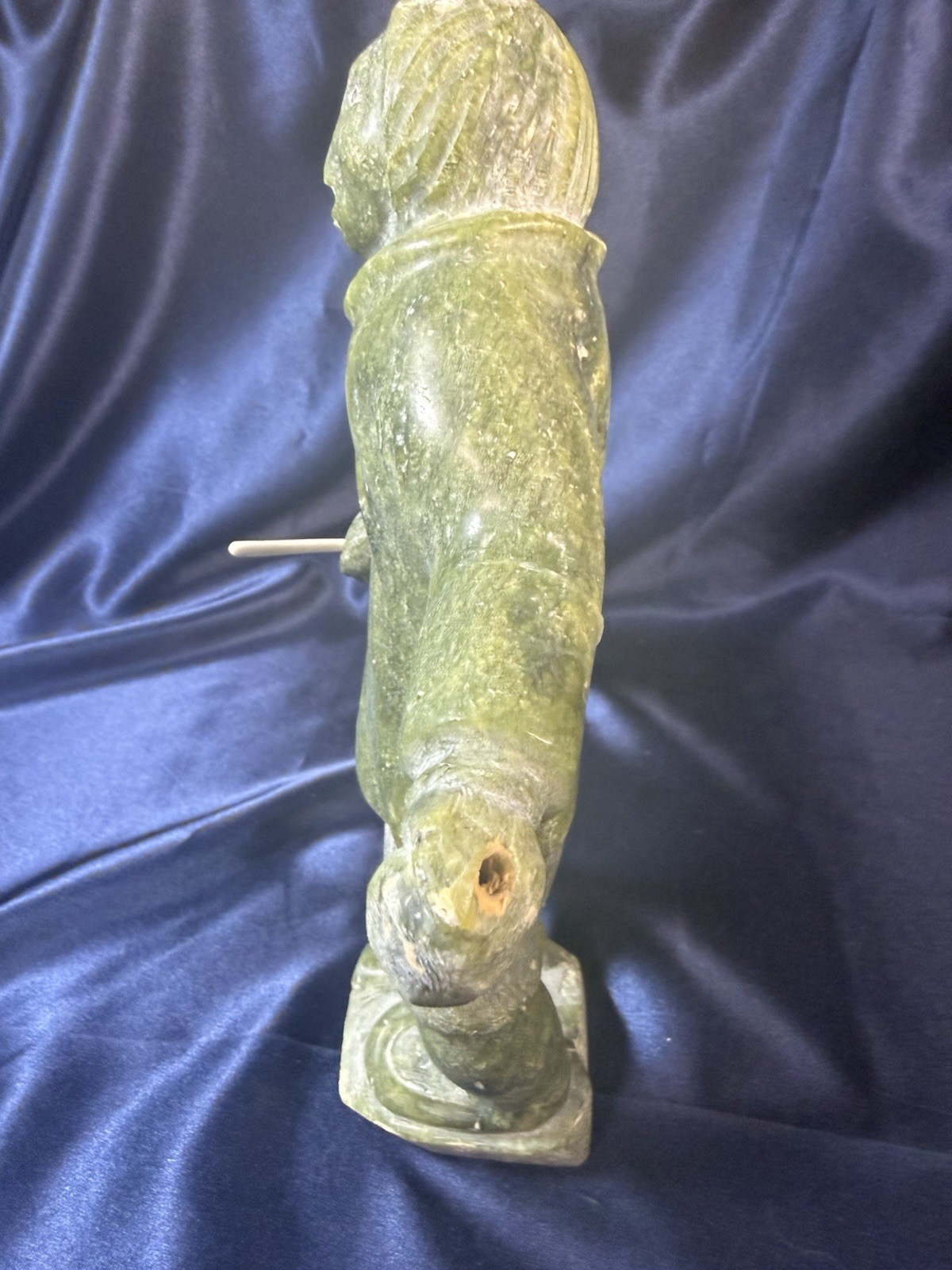 Inuit Tribal Soapstone/Serpentine Hand Carved Signed Sculpture, a Hunter Canada