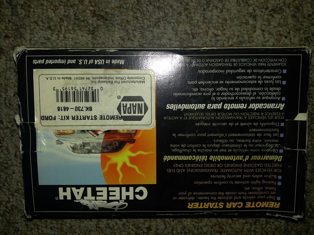 Cheetah Remote Starter Kit Bk730 4818