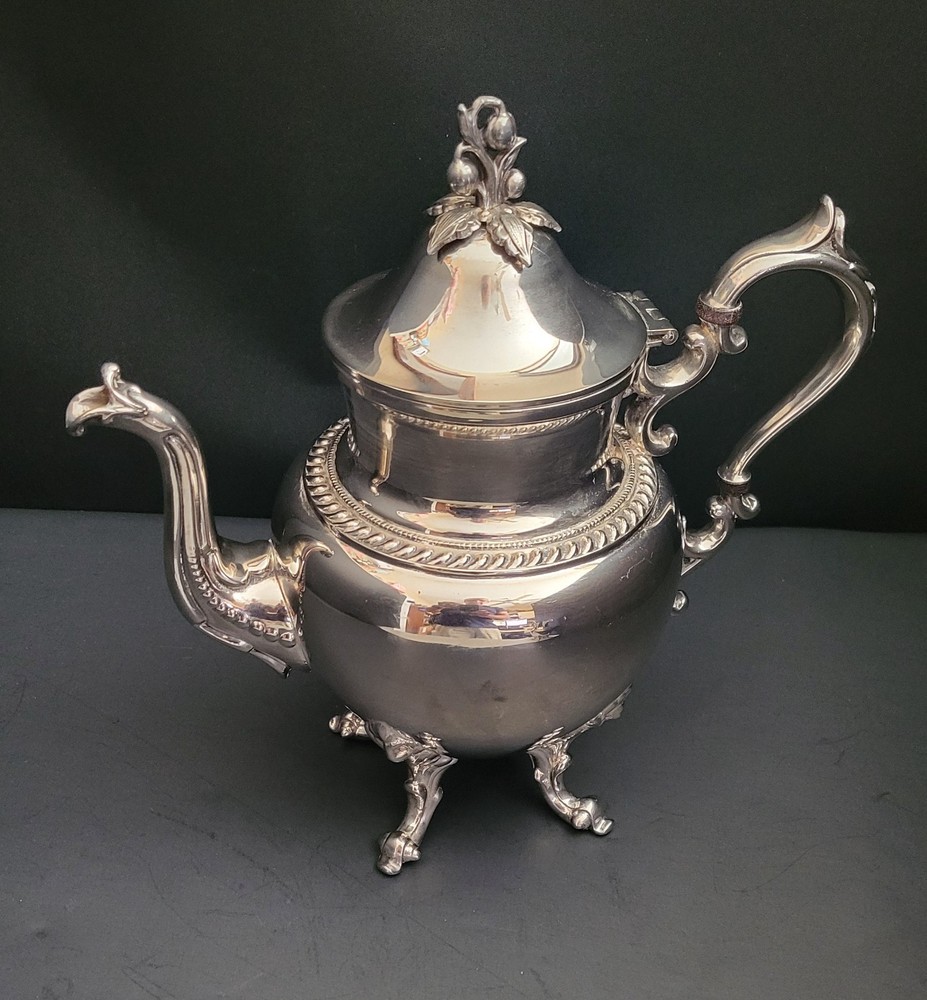 Goldfeder Silverware Co. Footed Coffee Pot Silver Plated on Copper. NICE!