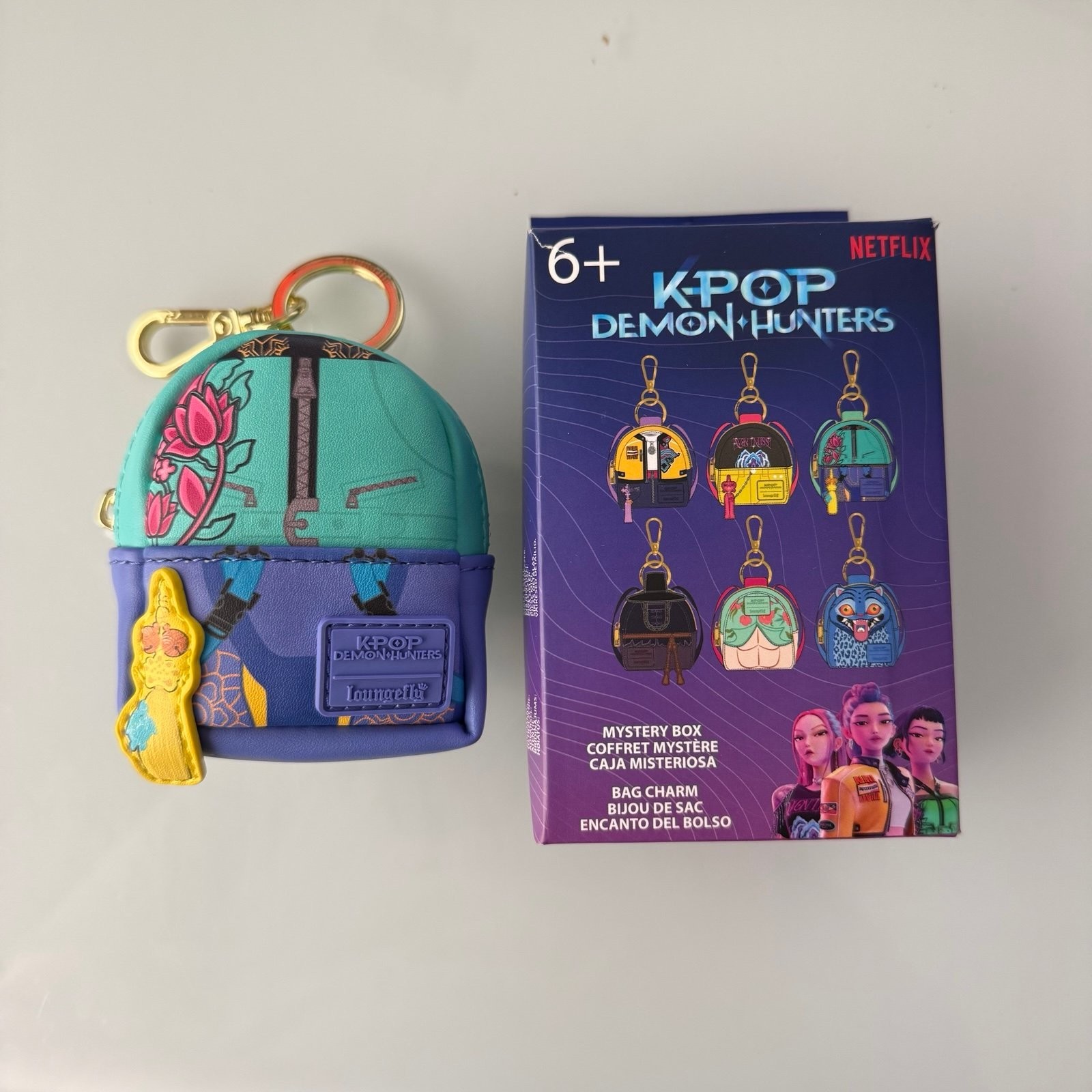 Zoey Loungefly Netflix KPOP DEMON HUNTERS mini backpack keychain bag charm
