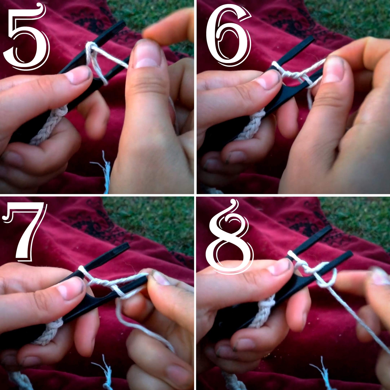 Horn Lucet Knitting Fork Braiding Tool Making Weaving Cording DIY Project Black