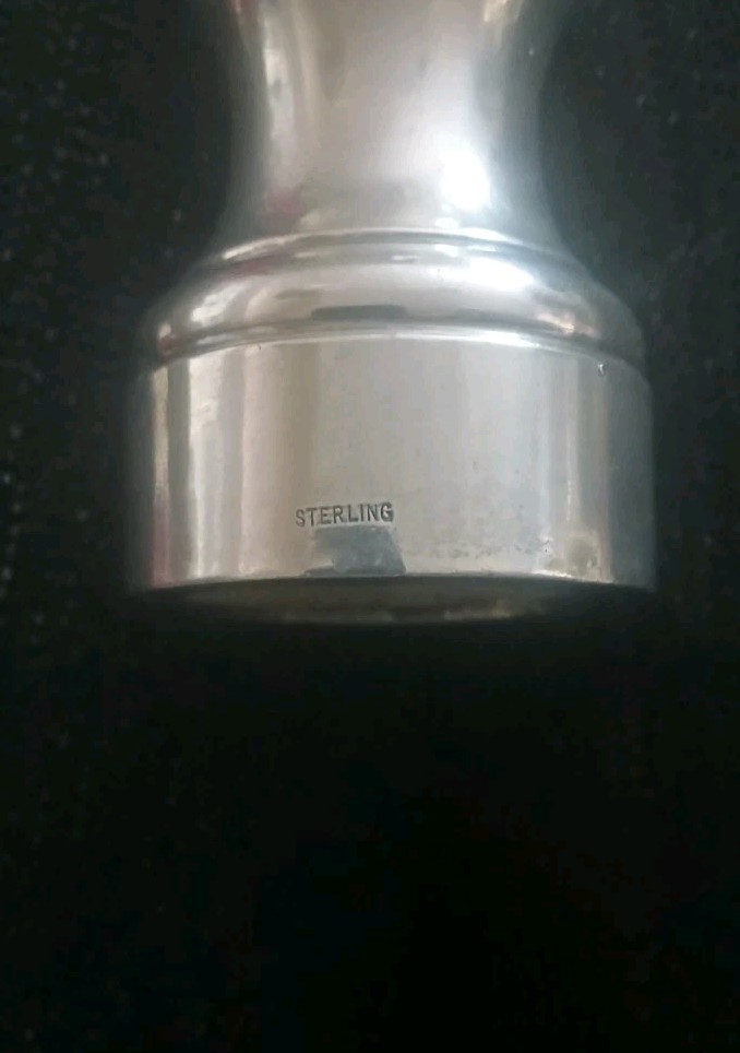 Vintage French Sterling Silver Pepper Grinder