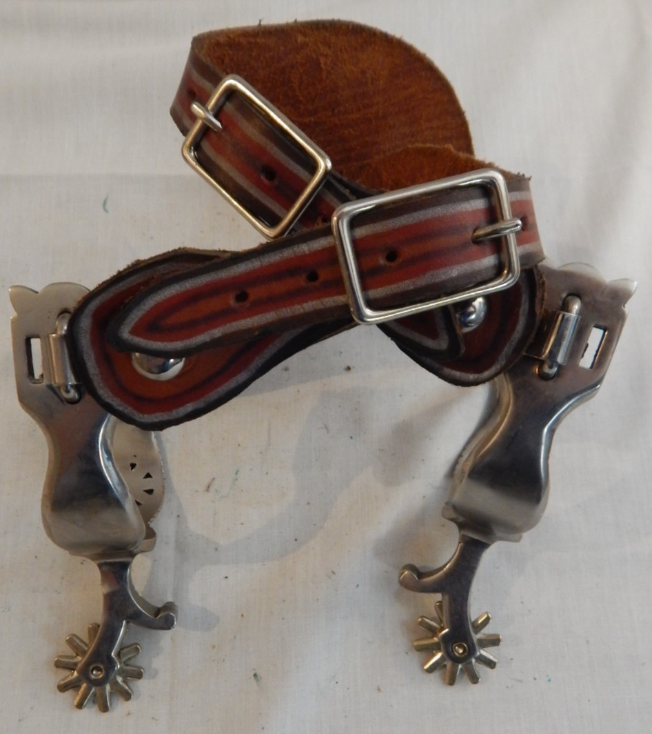 Stainless Steel Show Western Cowboy Spurs - 131