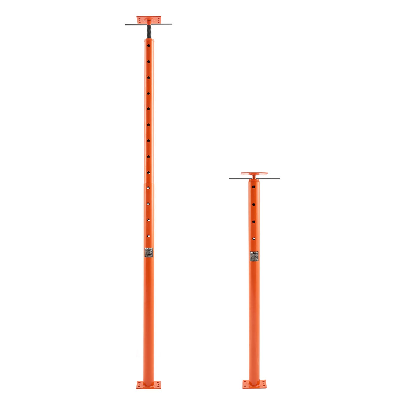 VEVOR House Floor Jacks Adjustable Floor Jack Post Leveling Lift 2PCS 53-93 Inch