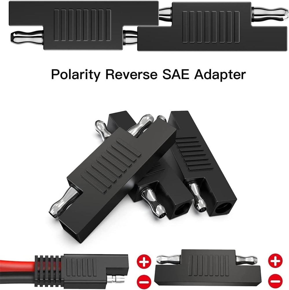 Versatile SAE Polarity Reverse Adapter Connectors for 12V/24V Systems - 5 Pack