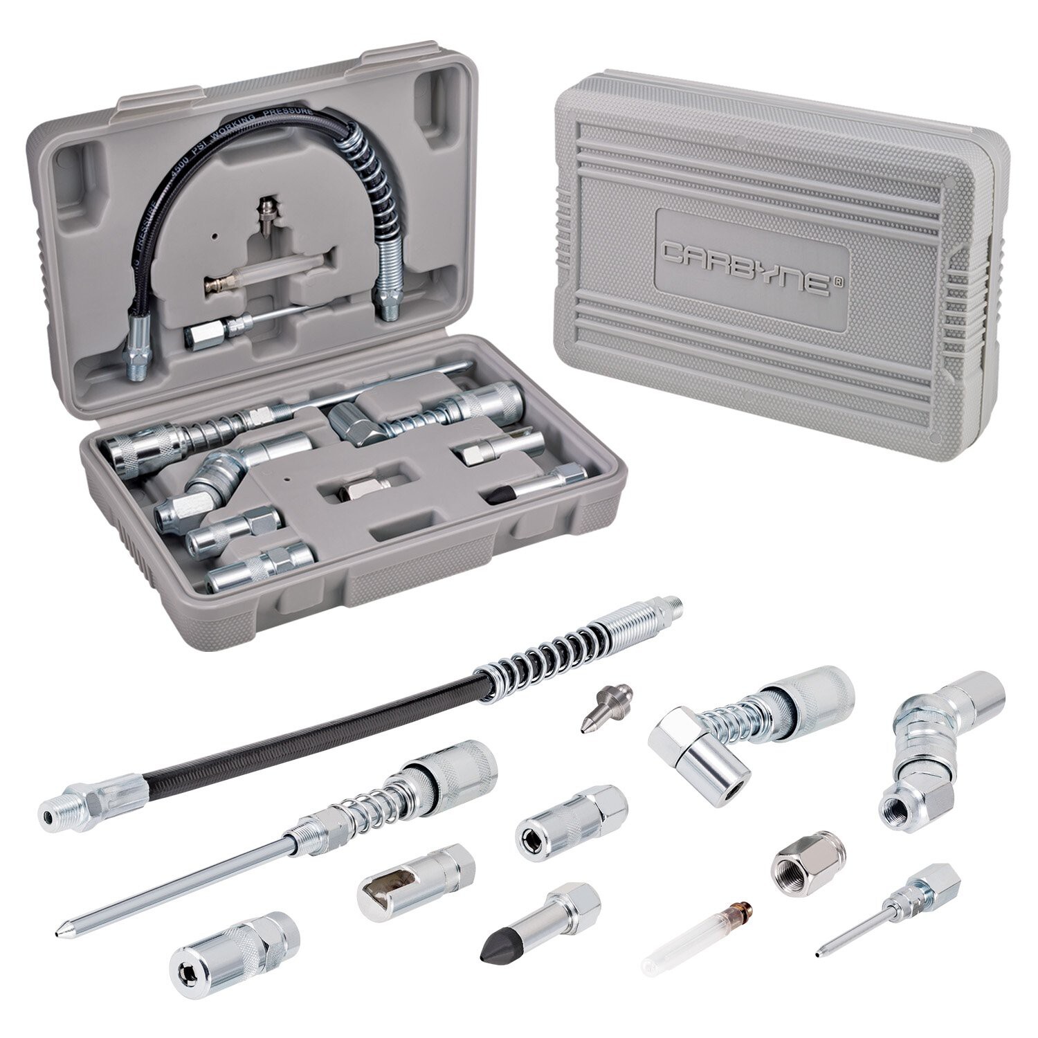 Carbyne 12 Piece Grease Gun Accessory Set | All-in-One Set Includes Couplers,...