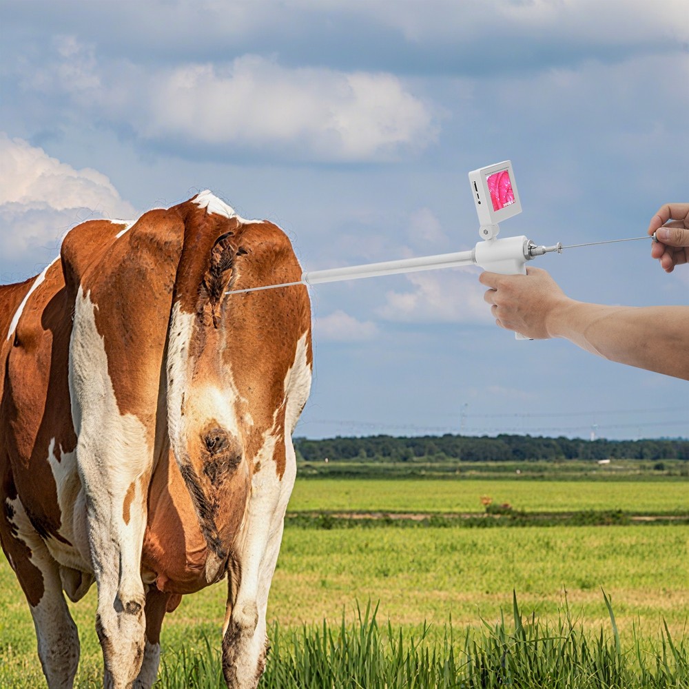 Visual Artificial Insemination Gun Cow Kit Camera with 360° Adjustable Screen