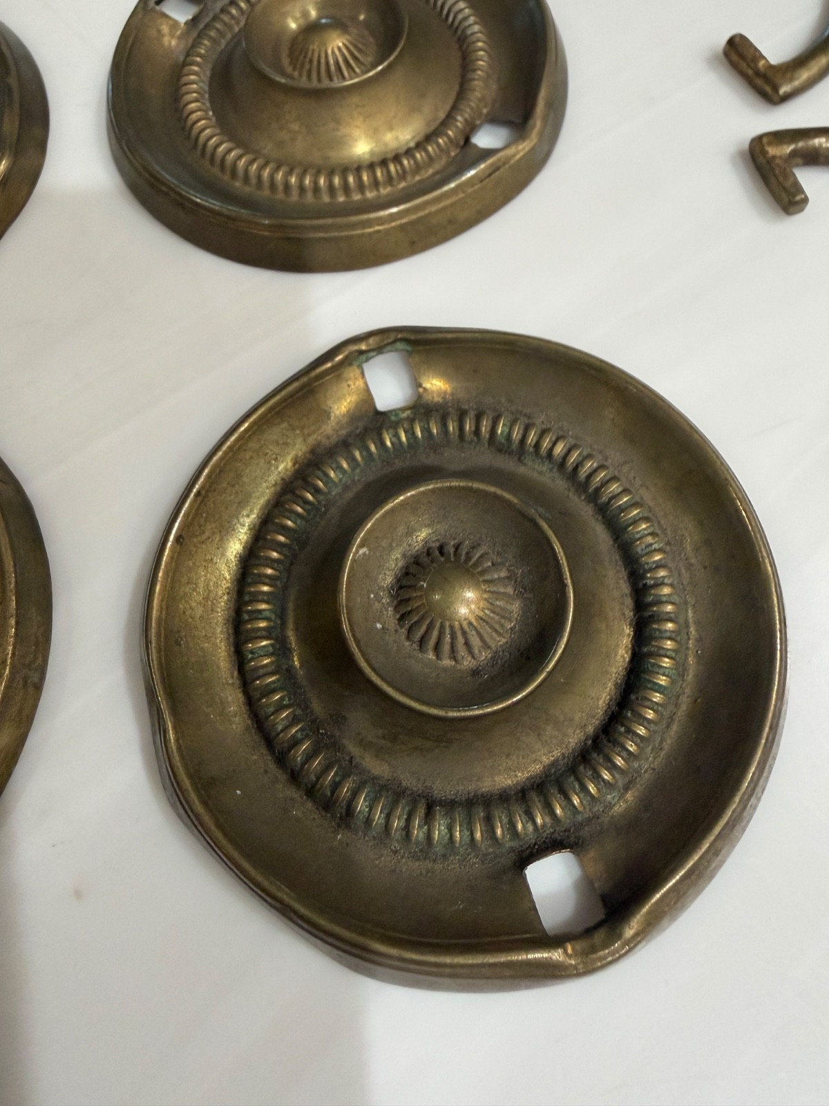 antique Hepplewhite round bail pulls 1810 English George parts restoration set