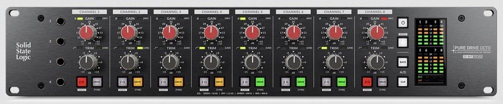 Solid State Logic SSL Pure Drive Octo 8 Mic Pre's, Conversion, and USB Soundcard