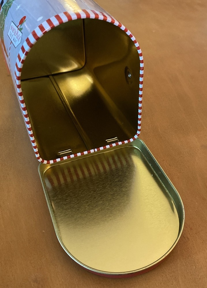 Greenbrier Christmas Gift Box Mailbox Tin