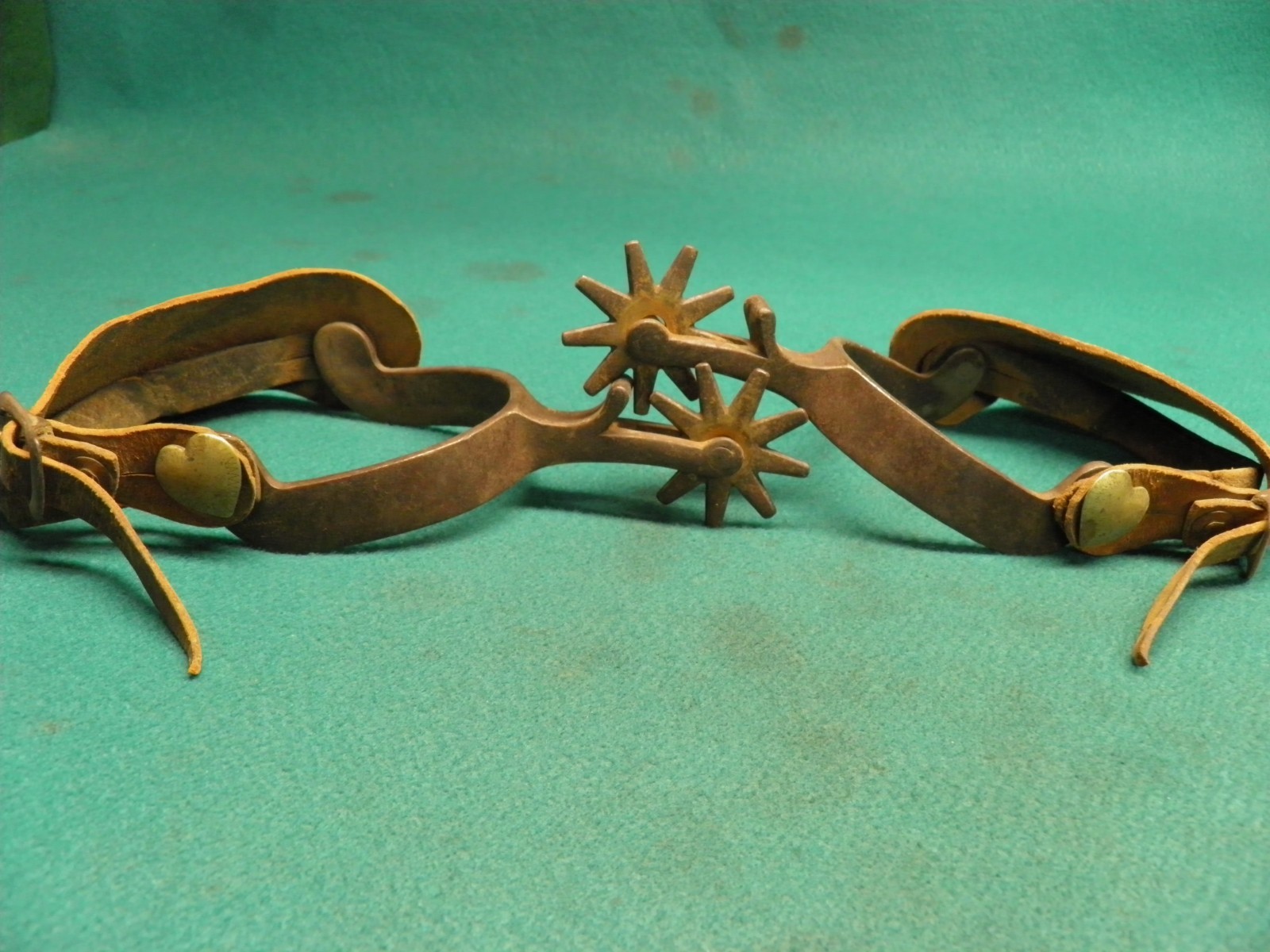 NICE OLD VINTAGE PAIR OF CROCKETT WESTERN COWBOY SPURS