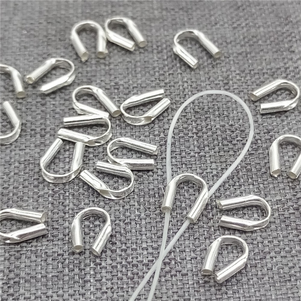 30 Sterling Silver Cable Thimbles 925 Silver Wire Savers Guardian Protector
