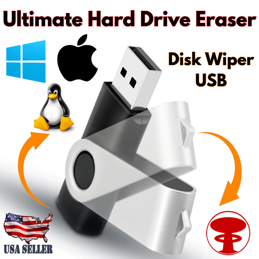 DBAN - Hard Drive Eraser (Bootable USB) - Nuke, Remove, Destroy, and Disk Wiper