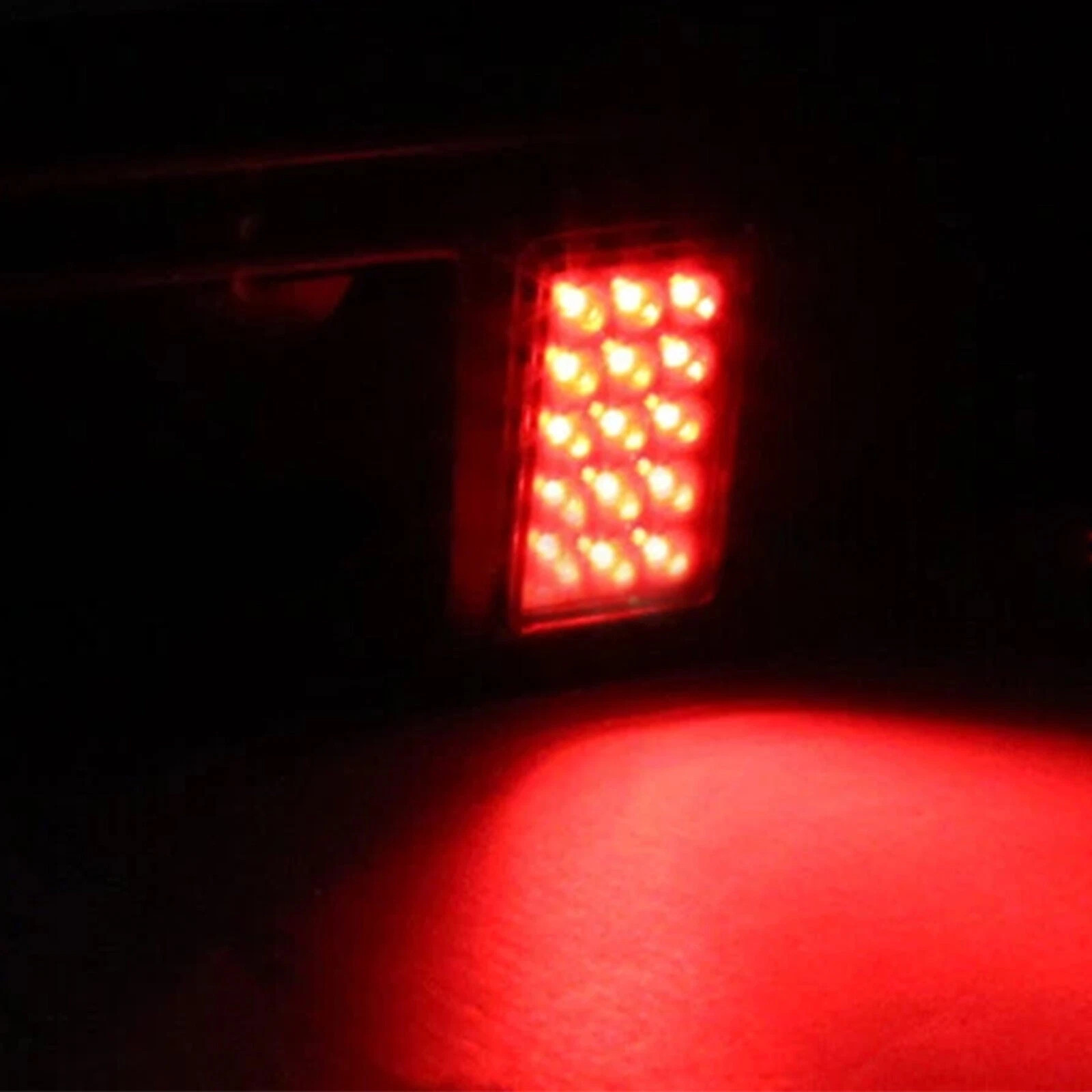 Fit 2014-2017 Infiniti Q50 Glossy Black Rear Bumper Diffuser W/ LED Brake Light