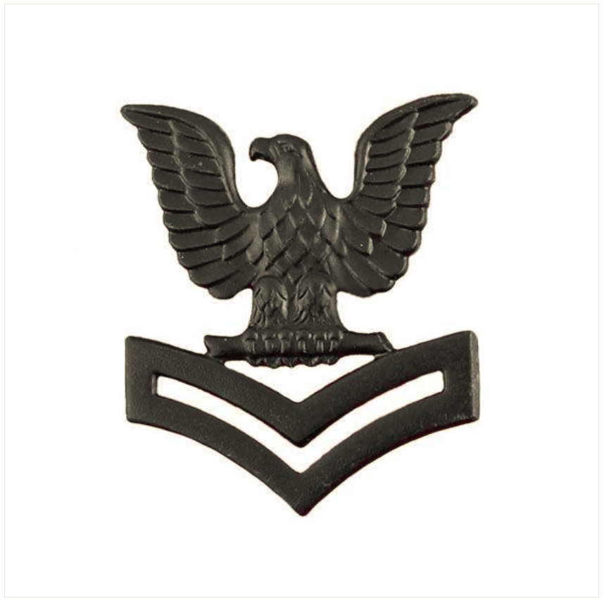 Vanguard NAVY CAP DEVICE: E5 PETTY OFFICER SECOND CLASS - BLACK METAL