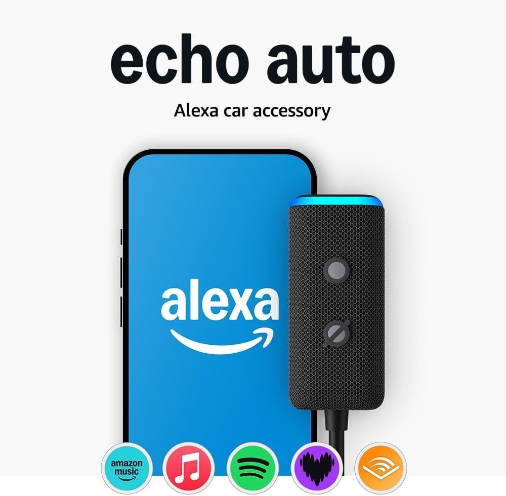 Amazon Echo Auto In Car Smart Speaker With Alexa - Black