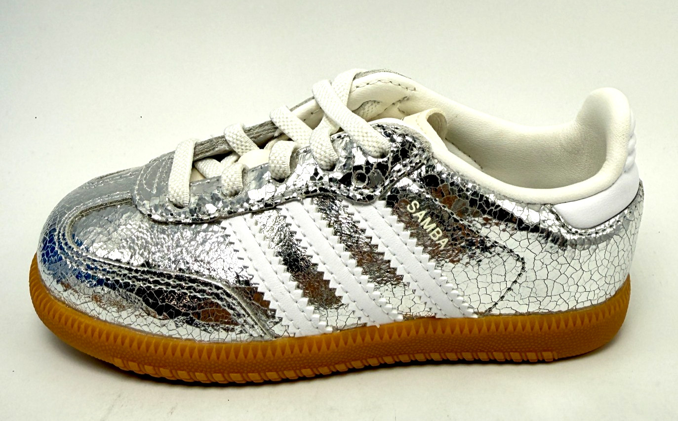ADIDAS Samba OG EL I Silver JS2096 Toddler shoes 5-9K