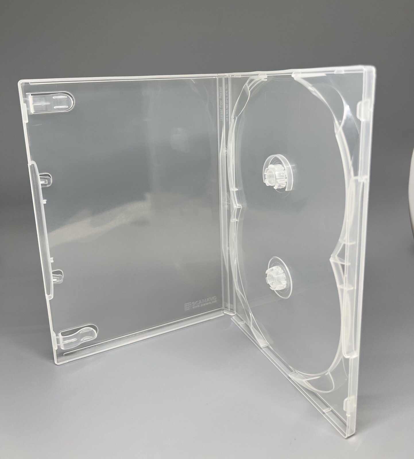 5 Top Quality Original Scanavo 14mm Double (2) DVD Case, Clear, DVD2/ONET.14MM
