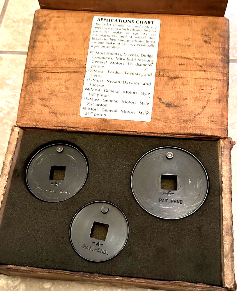 Schley SP Tools Disc Brake Caliper Piston Pad Adapter Set Compressor Lot Foam