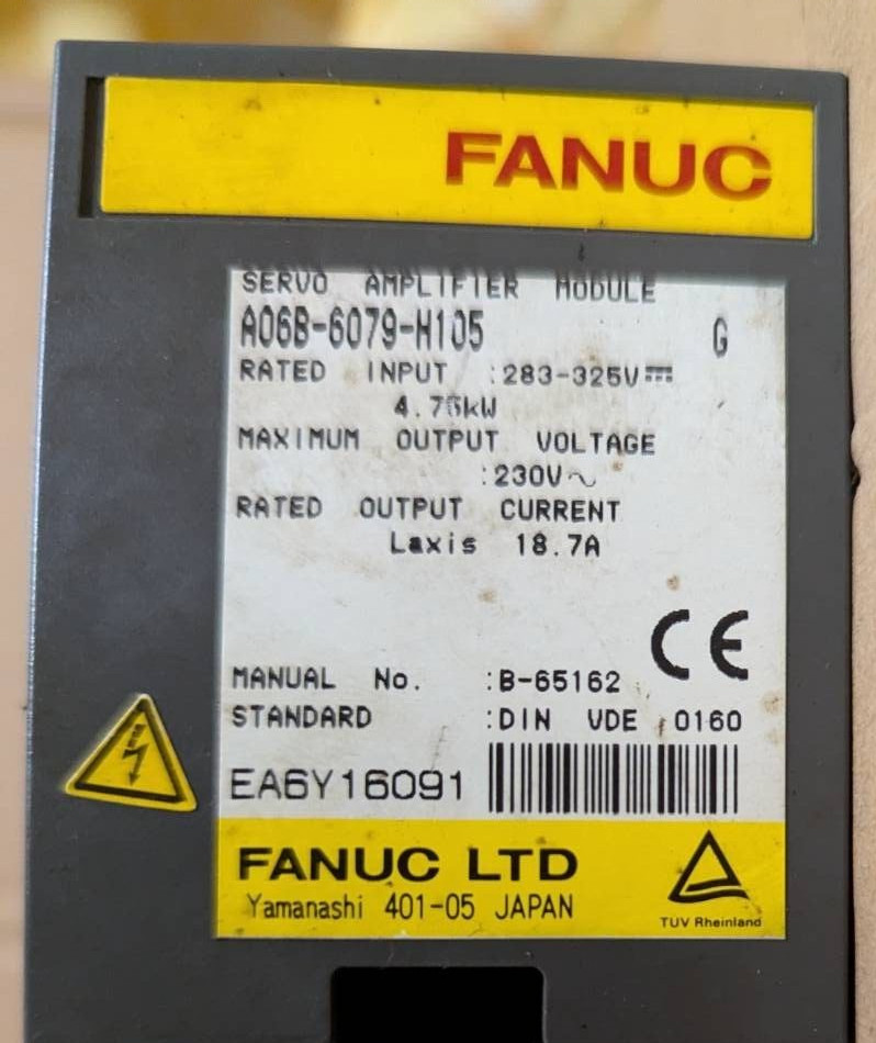 FANUC A06B-6079-H105 Servo Amplifier Removed From The Working Machine