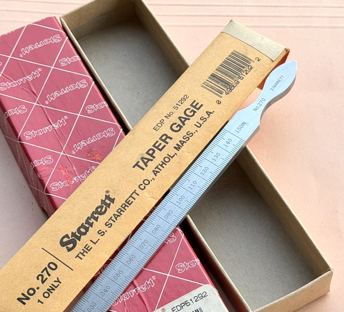 New STARRETT No. 270 Steel Taper Gauge; SAE & Metric. USA Made 🇺🇸!!