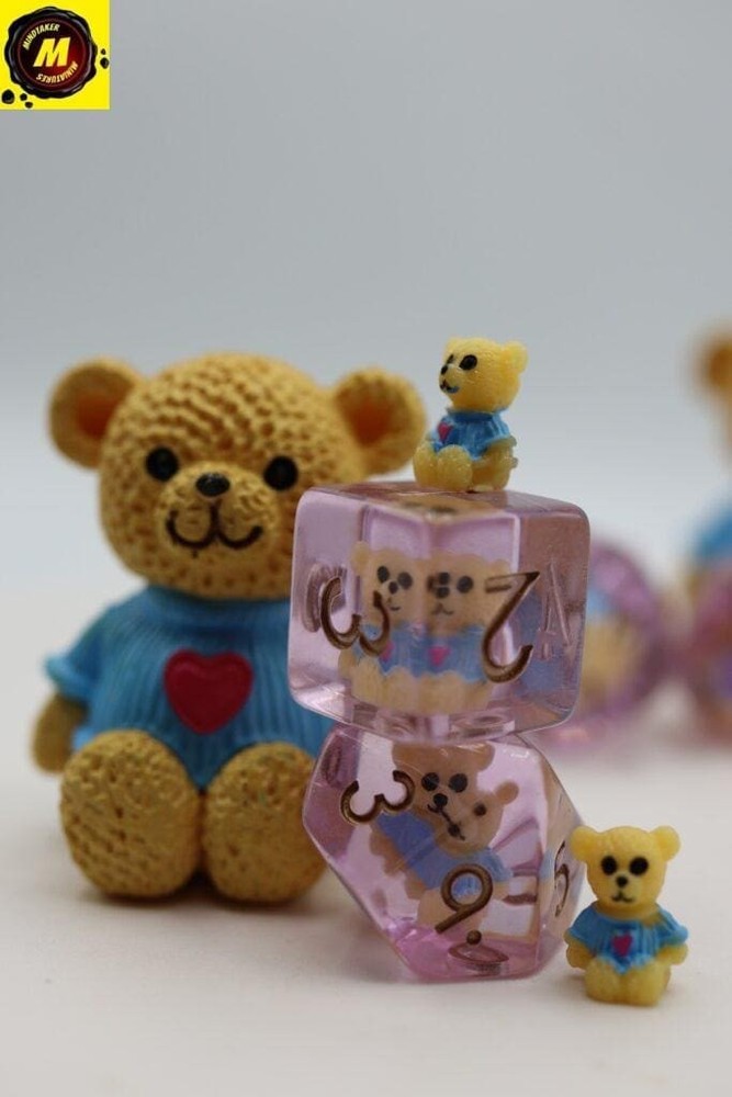 Teddy Bear RPG Dice Set -# FBG2389 - Plastic/Resin