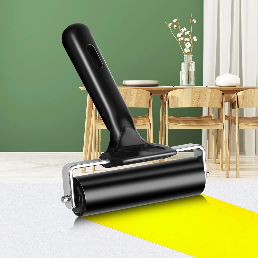 4 Inch Rubber Roller Tool, Rubber Brayer Roller for Printmaking by