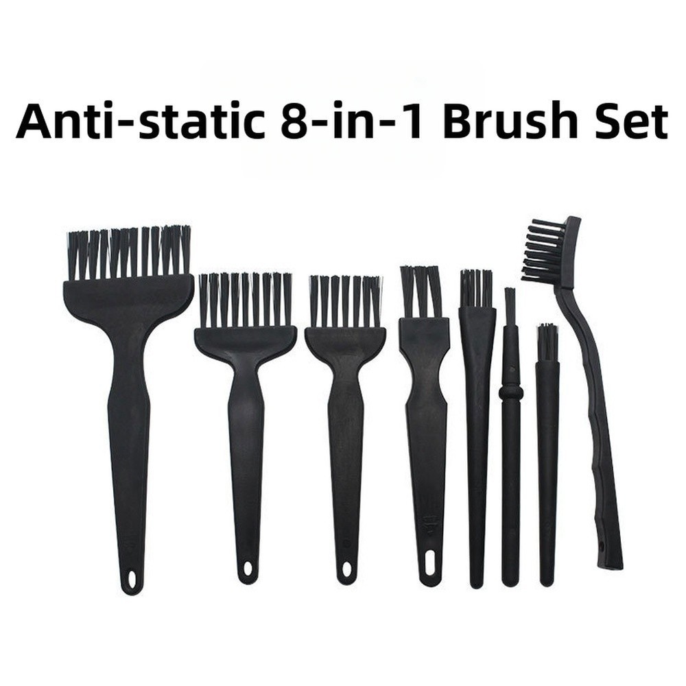 Anti Static Brush Set 8 Pieces for Keyboard Dust Removal and PCB Cleaning