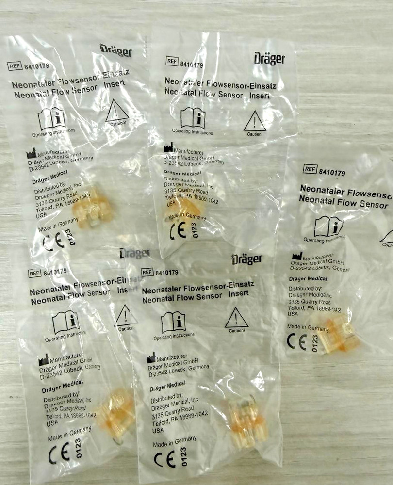 Drager 8410179 Neonatal Flow Sensor Insert x 5