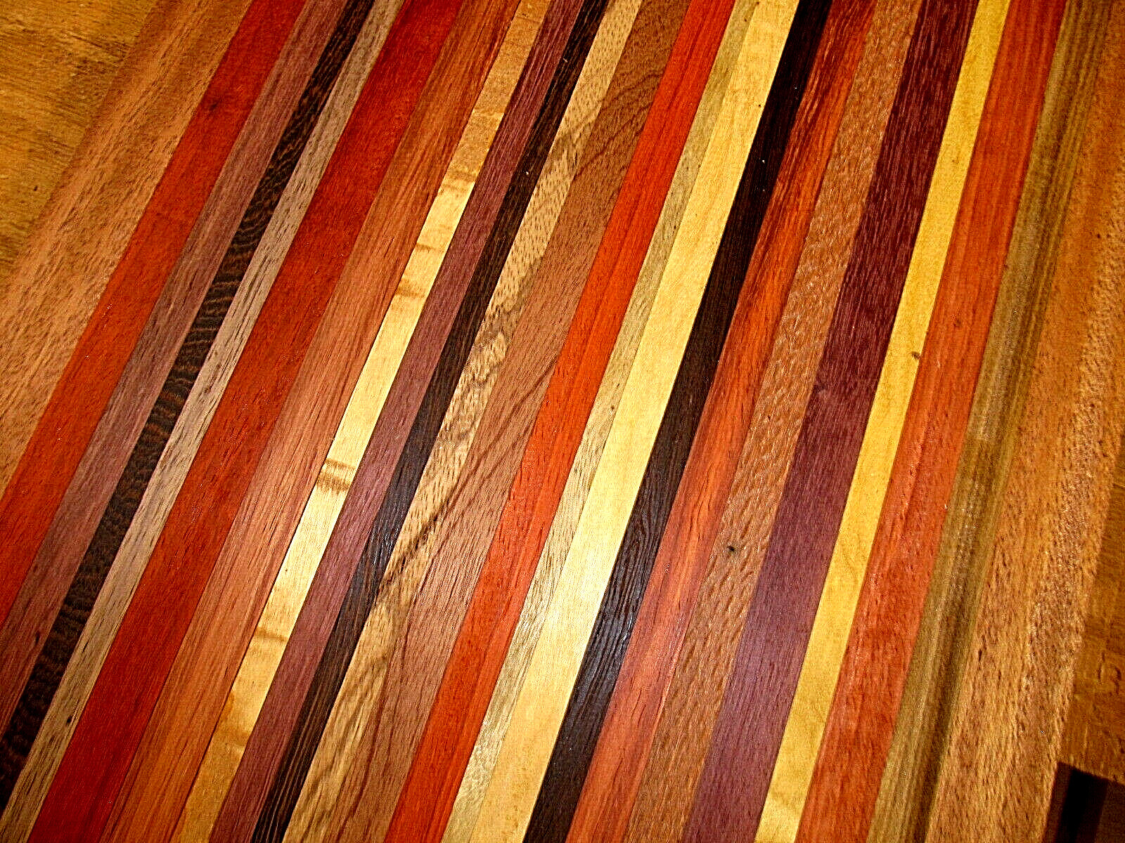 15 COLORFUL PIECES MIXED EXOTIC DOMESTIC SPECIES CUTTING BOARD WOOD LUMBER ~24"