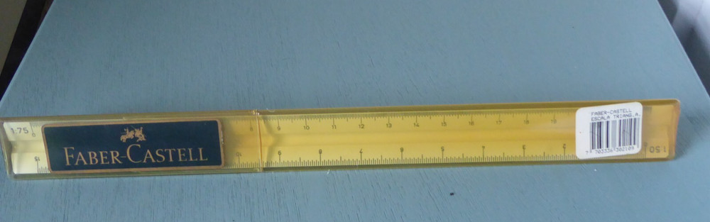Faber Castell 153-A Architect Engineering Triangle Drafting Scale Ruler W/ Case