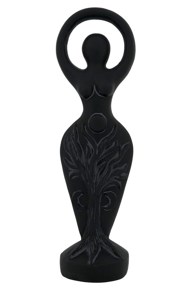 Sacred Source Black Spiral Goddess Statue