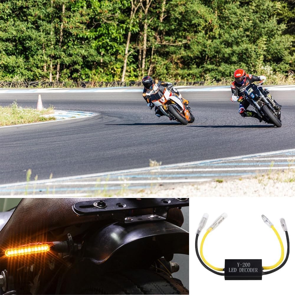 4 Pcs Motorcycle LED Turn Signal Decoder Load Resistors, 10W 10Ω Flash Fix Error