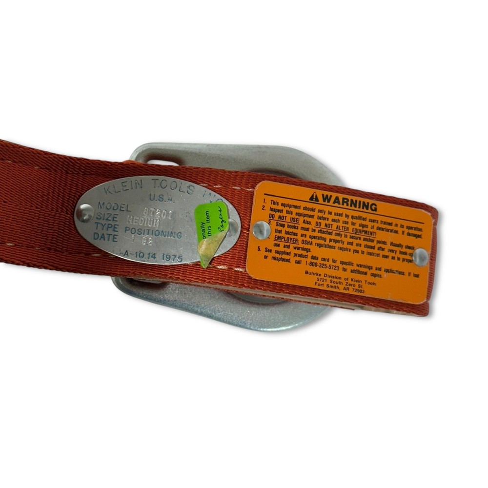 Klein Tools Model 87201 Safety Positioning Belt Medium