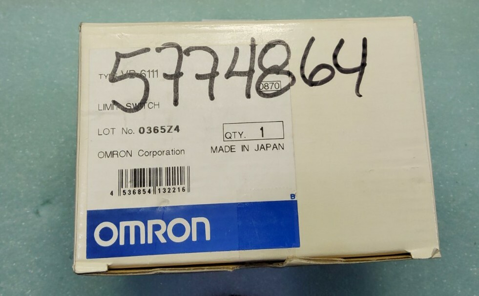 OMRON VB-6111 GANG (6) PLUNGER LIMIT SWITCH