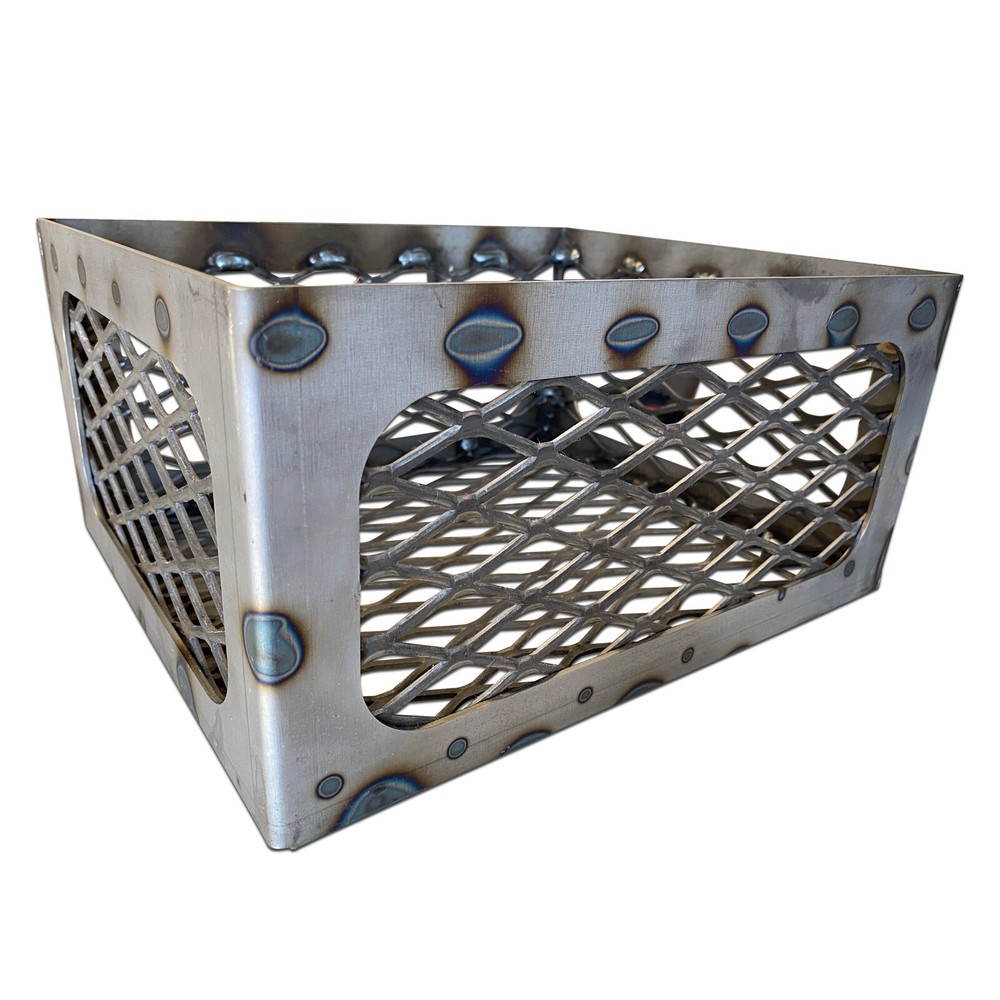 Smoker Fire Box mod firebox expanded coal basket for Offset reverse flow BBQ pit
