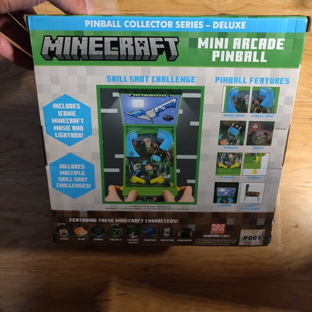 Minecraft Mini Arcade Pinball Playset Brand New