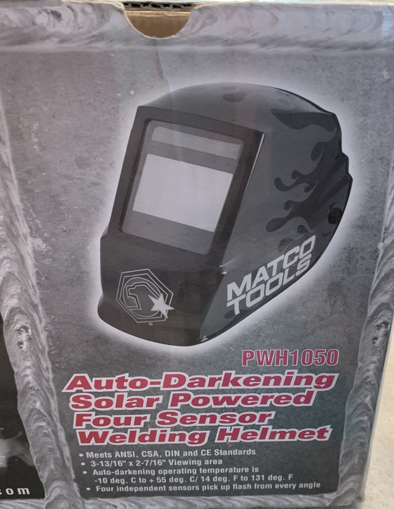 Matco Tools Auto Darkening Solar Powered Four Sensor Welding Helmet