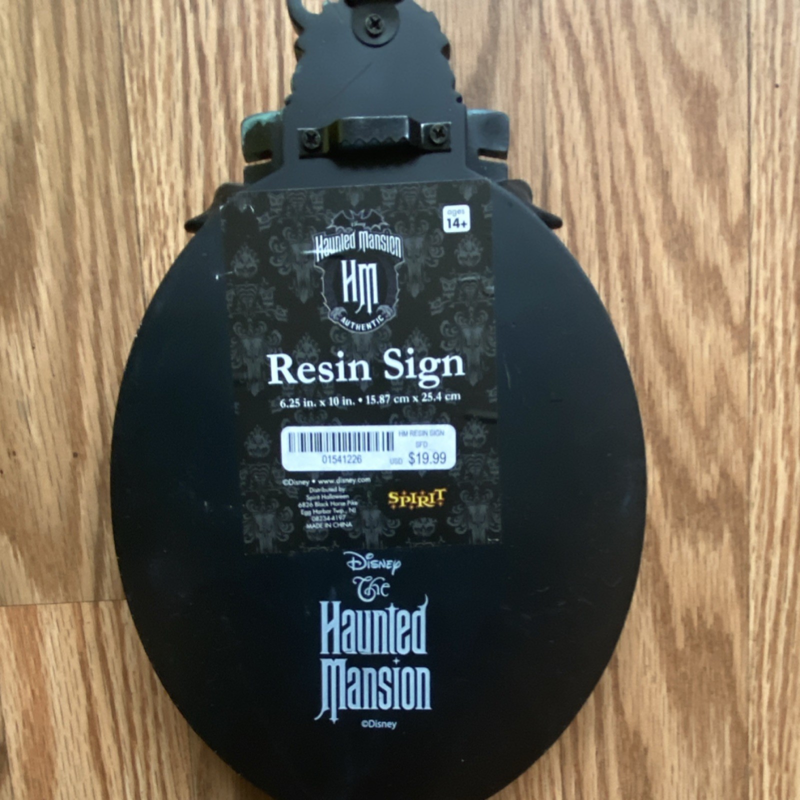 Spirit Halloween Haunted Mansion Resin Sign 6.25 x 10 in Disney