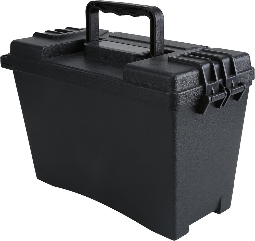 Compact Outdoor Storage Box - Lockable & Dust-Proof with Folding Handle 12.2"