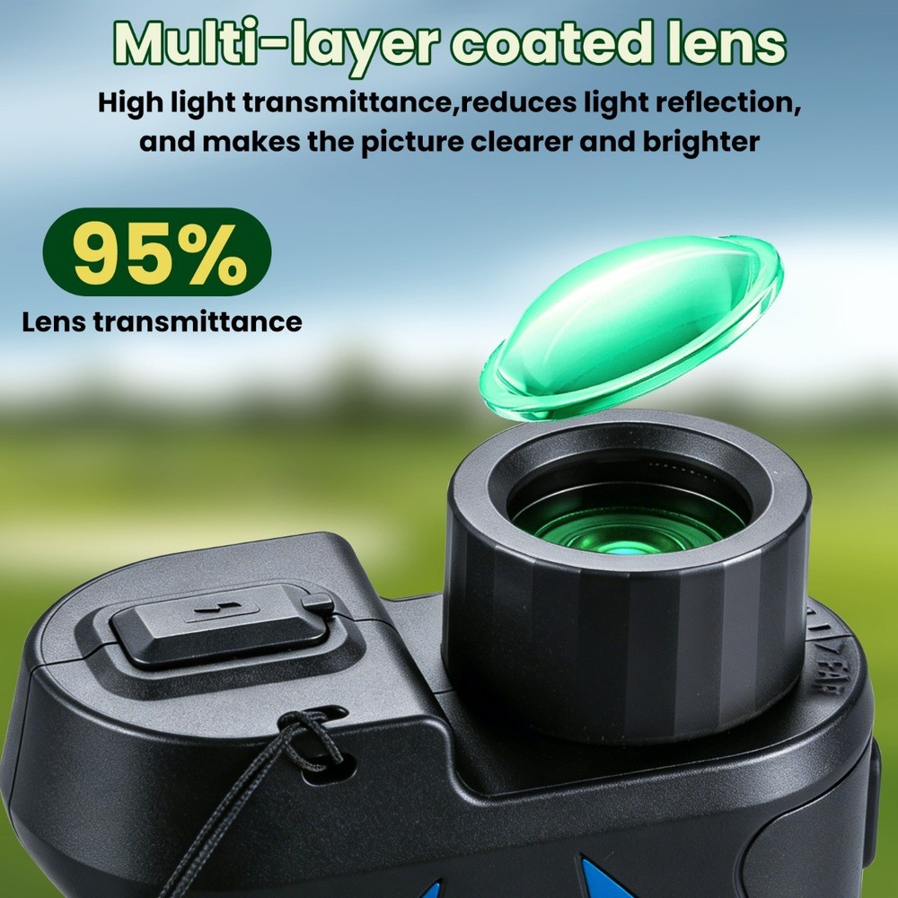 6X Magnification Golf Range Finder 1200 Yards Laser Rangefinder Slope Function