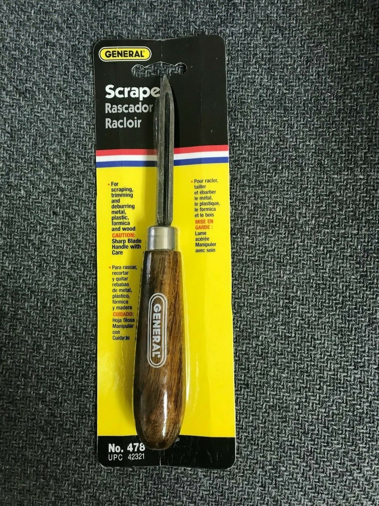 TRIANGULAR SCRAPER 6" - GENERAL TOOLS #478 - NEW IN BLISTER PACK