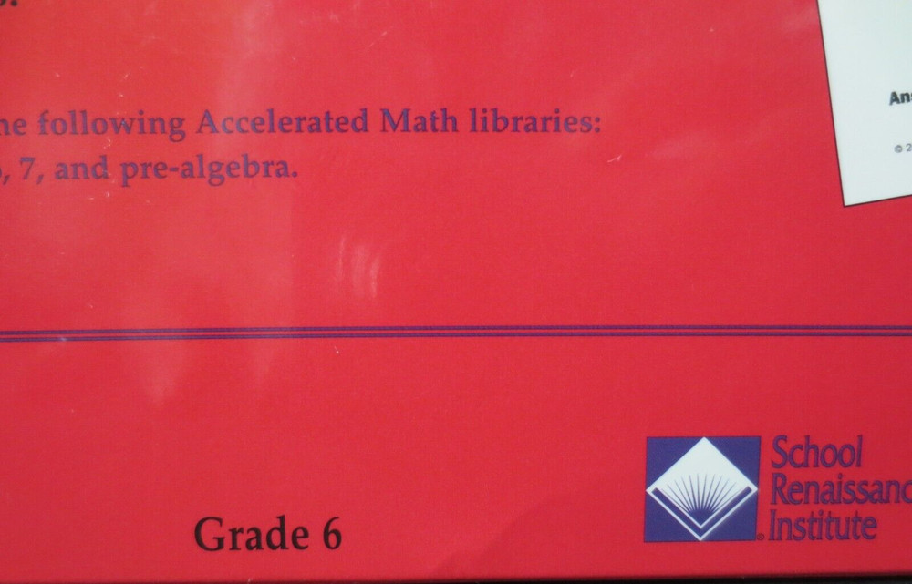 MATH RENAISSANCE -ACCELERATED MATH LEARNING CARDS-Steps to Math Mastery - 6th Gr